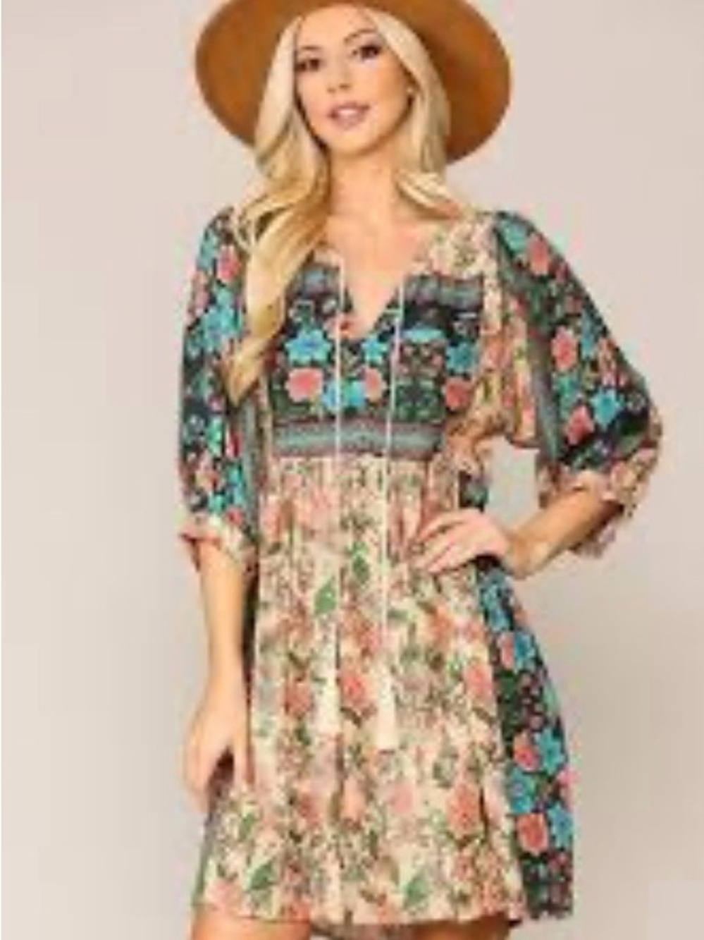 Boho Mini Dress - Picture 2 of 8